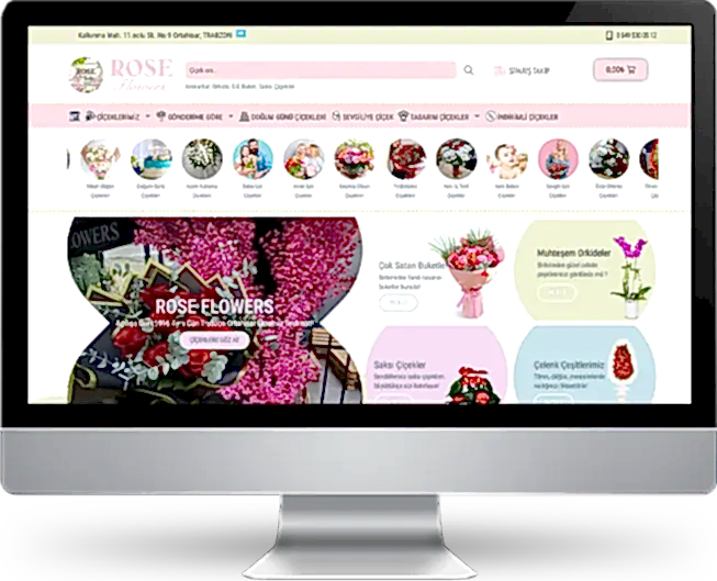 çiçekçi web sitesi tasarımı trabzon Çiçekçi Web Sitesi tasarımı